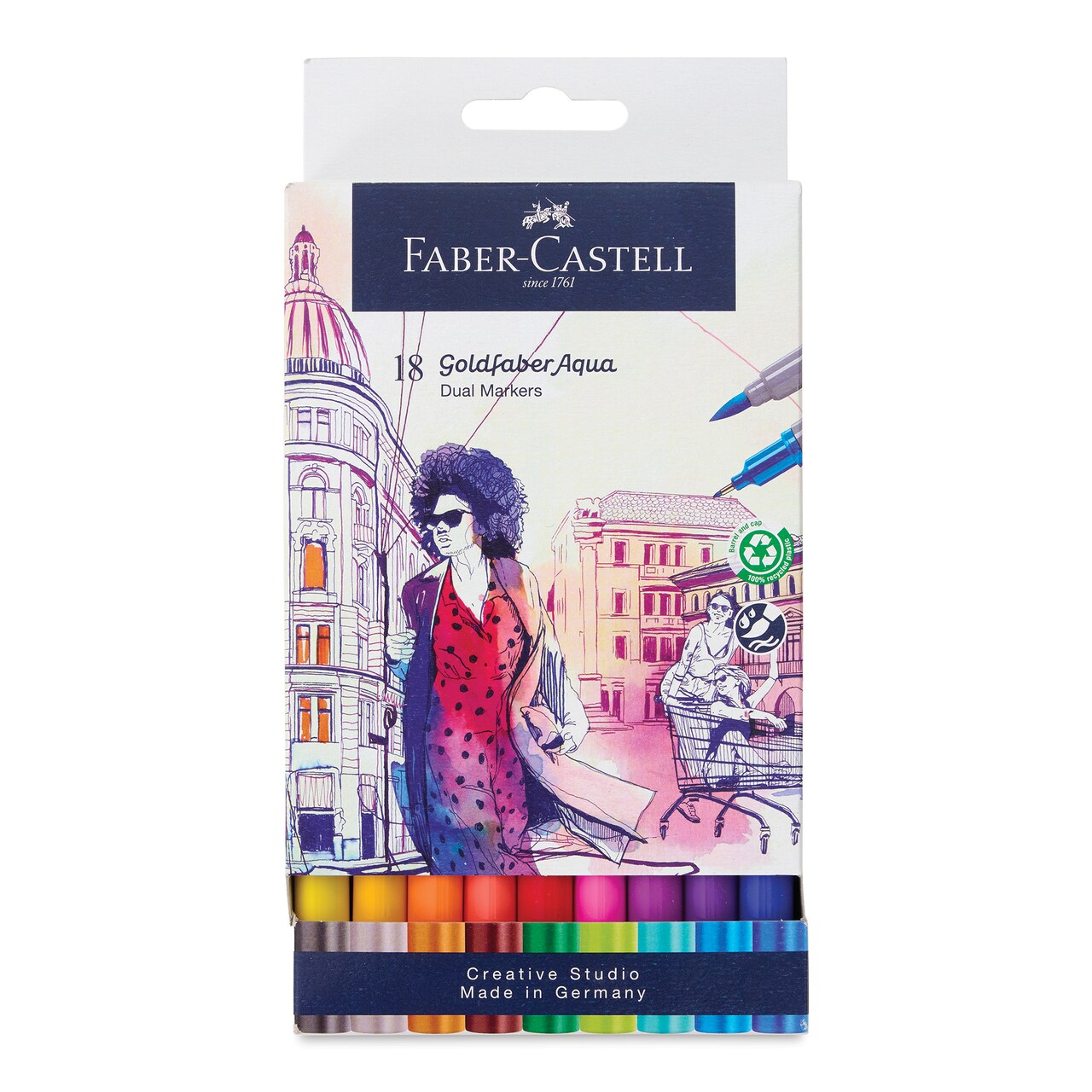 Faber-Castell Goldfaber Aqua Dual Markers - Assorted, Set of 18